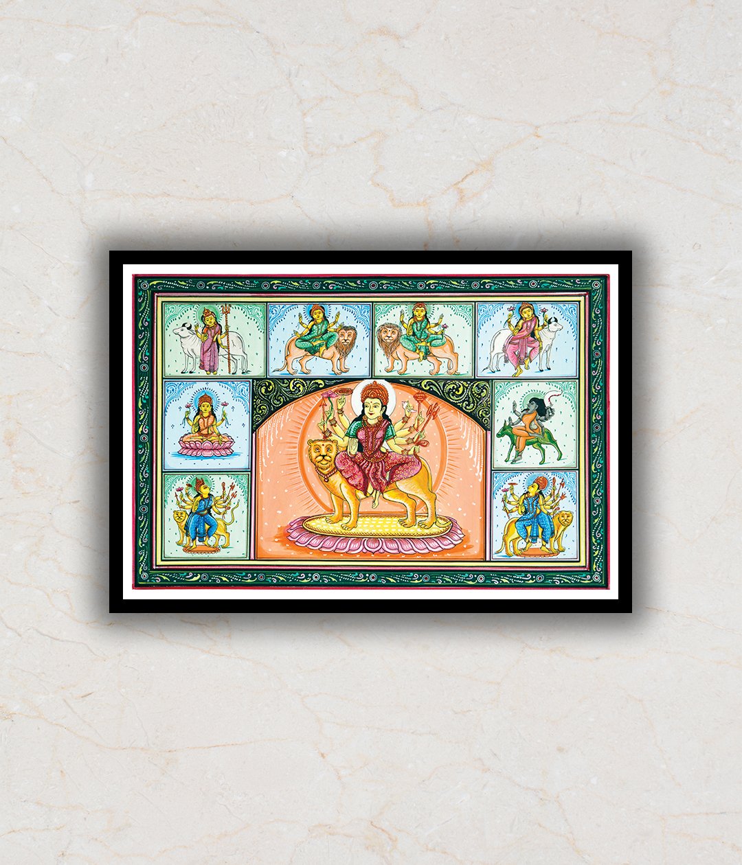 The Incarnations of Durga Pattachitra Art Painting For Home Wall Art Decor