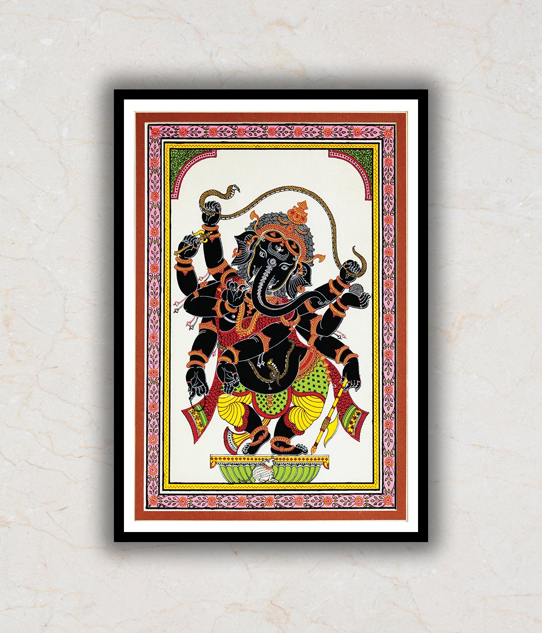 The Saviour Ganesh/Ganpati Artwork Pattachitra Art Painting For Home Wall Art Decor