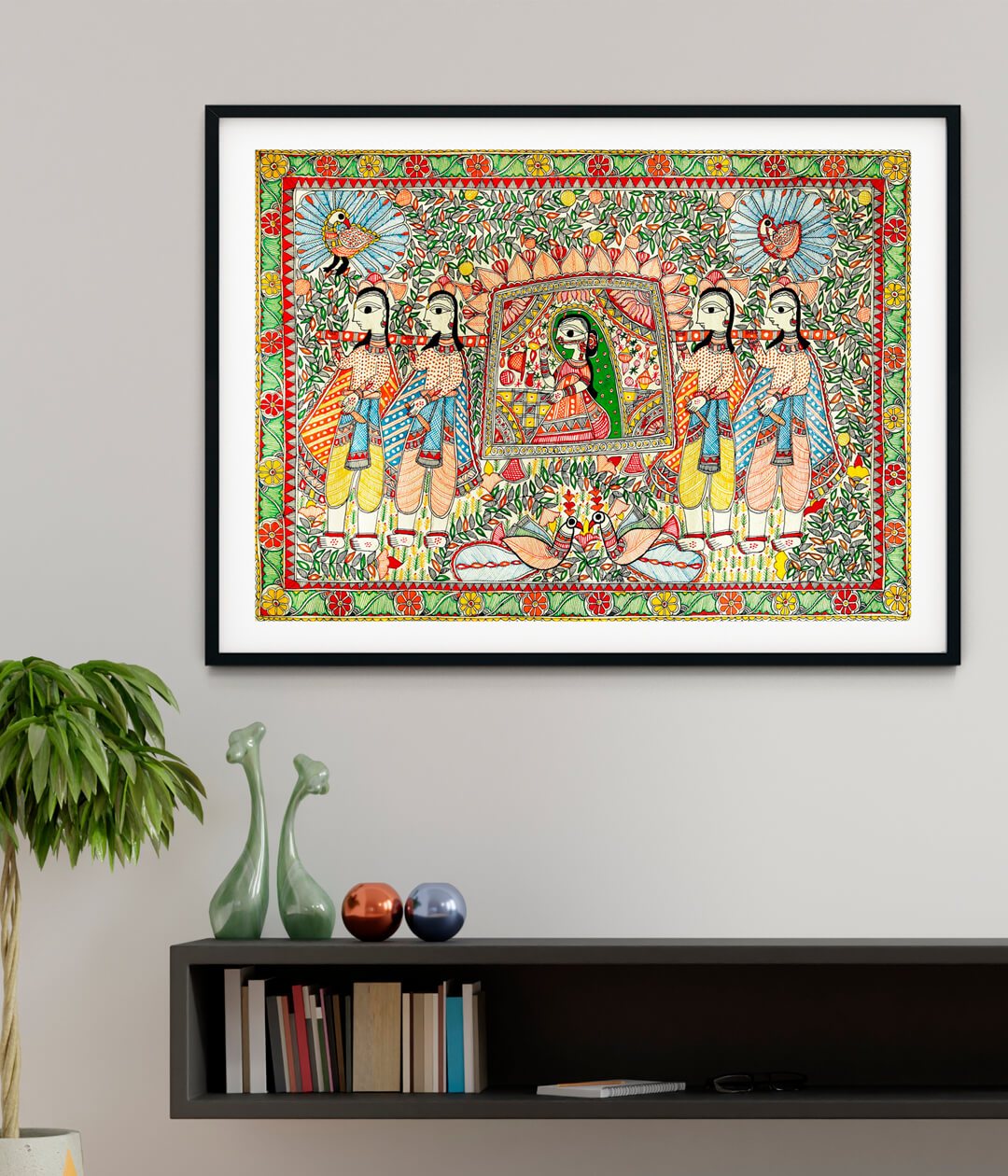 Doli Madhubani Art Painting For Home Wall Art Decor