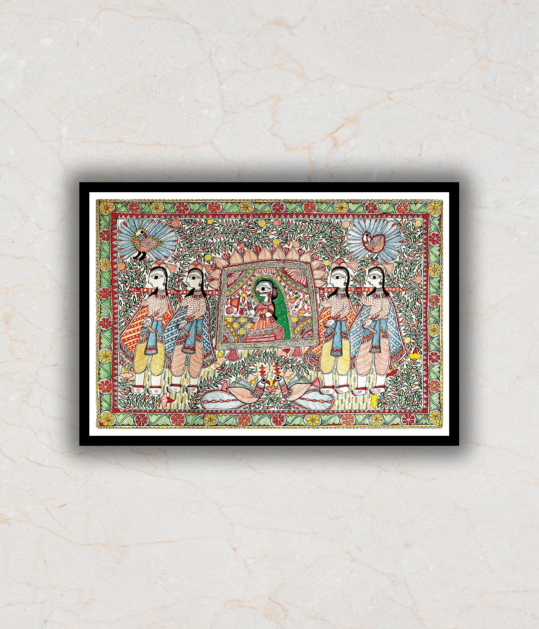 Doli Madhubani Art Painting For Home Wall Art Decor