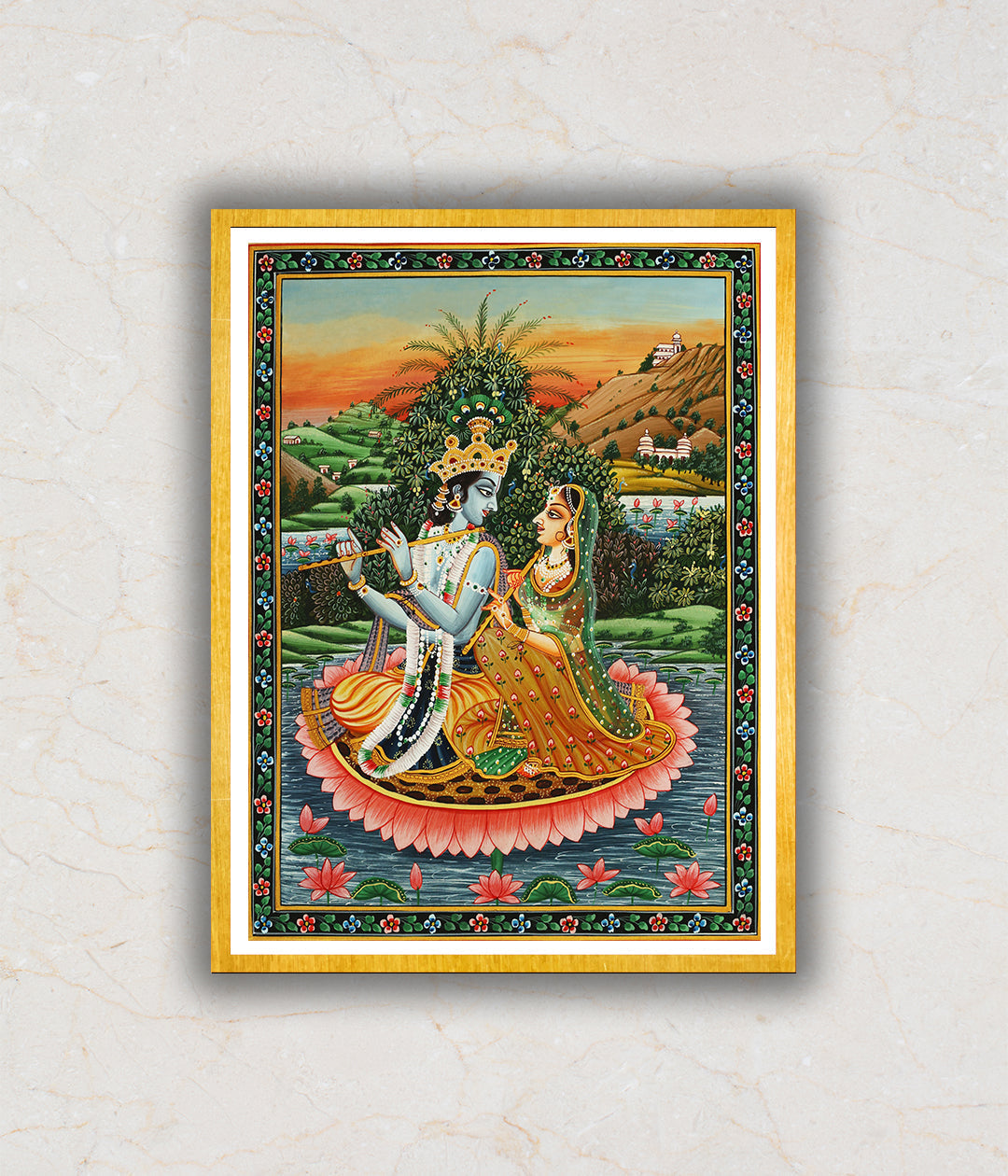Radha & Krishna Pichwai Art Painting For Home Wall Art Decor 2