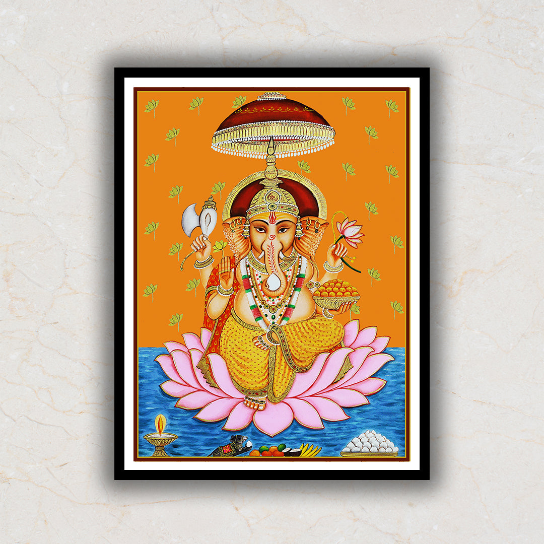Ganesha Artwork Painting For Home Wall Decor