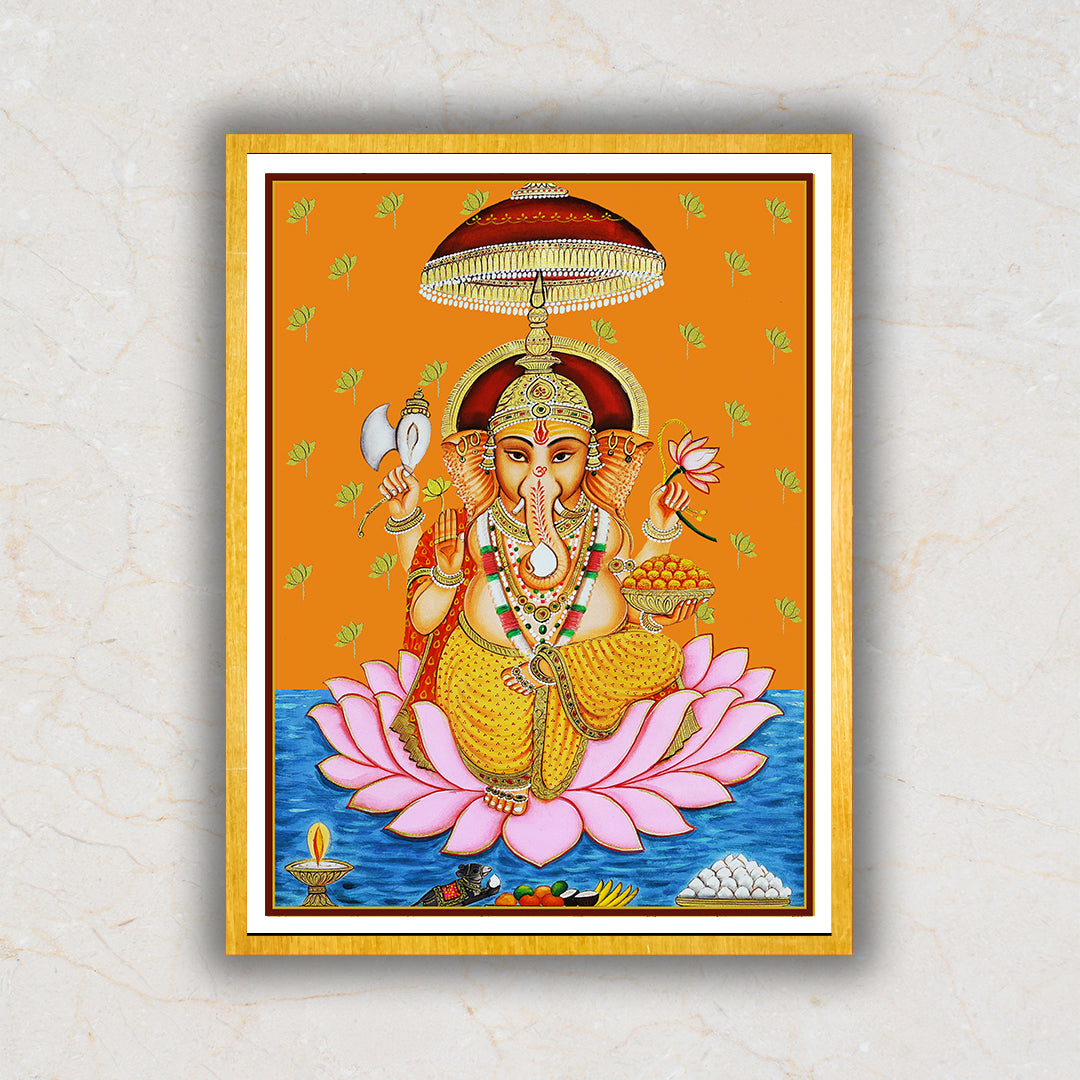 Ganesha Artwork Painting For Home Wall Decor