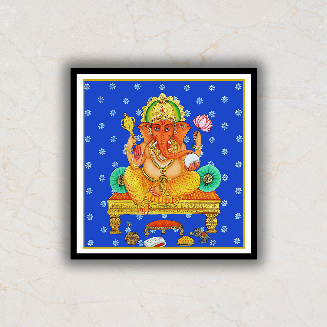 Ganesha Ji Artwork Painting For Home Wall Decor