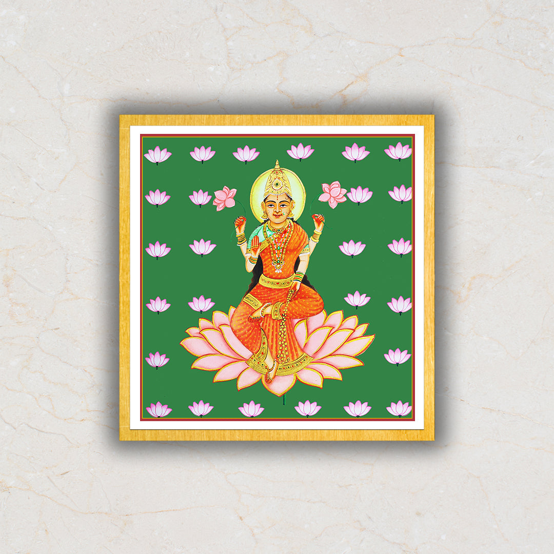 Goddess Lakshmi Ji Artwork Painting For Home Wall Decor