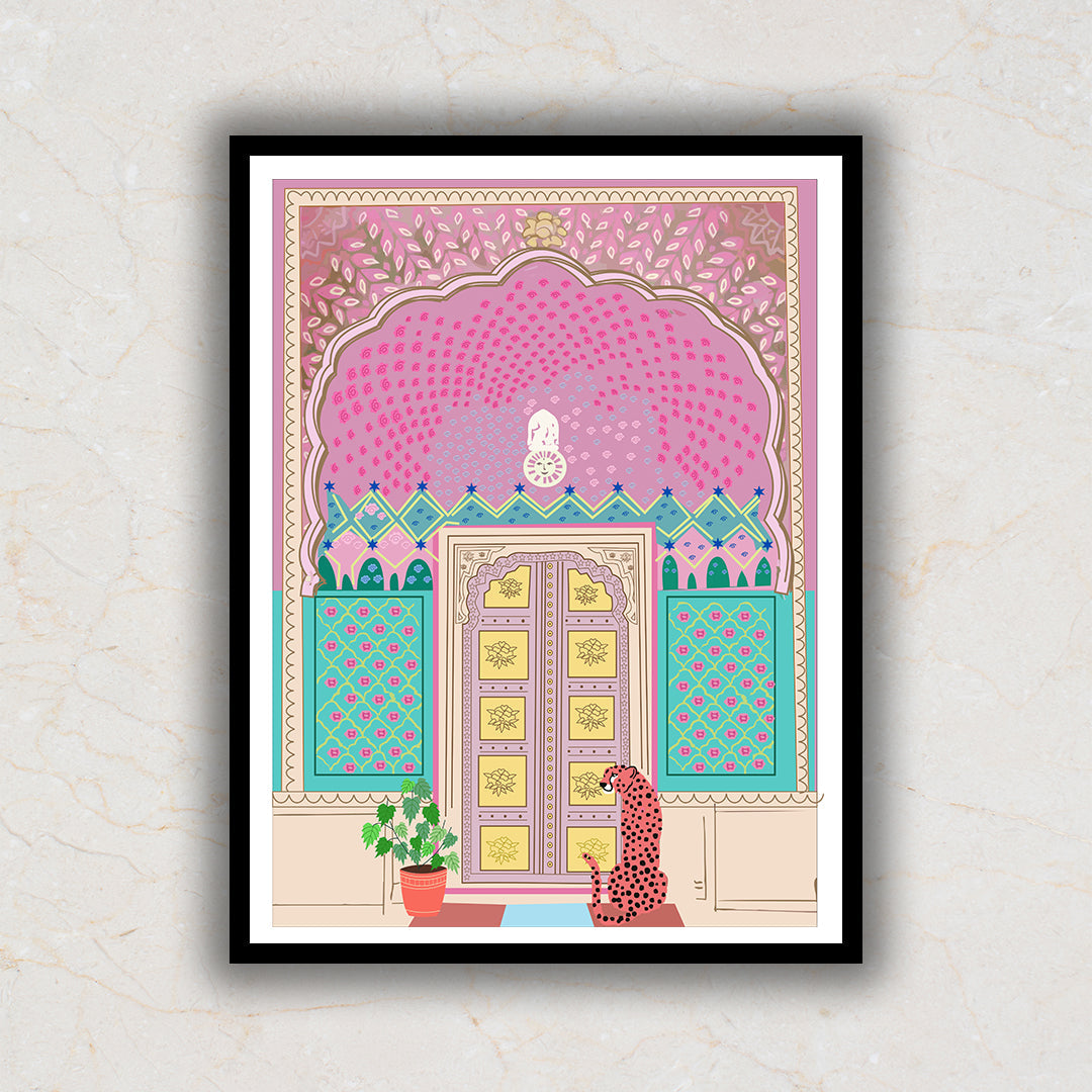 Set Of 2 The Indian Gala illustration Art painting