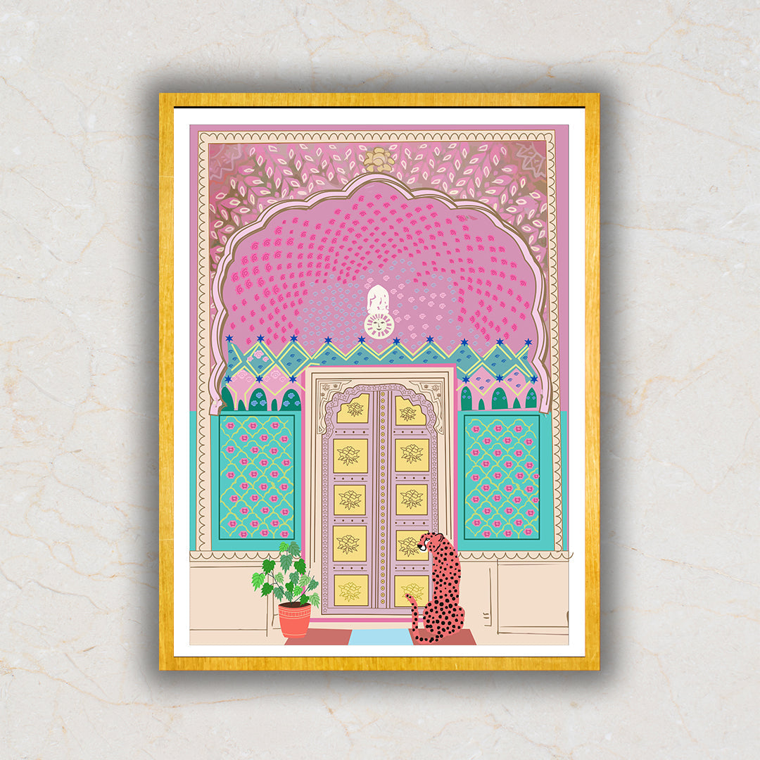 Set Of 2 The Indian Gala illustration Art painting