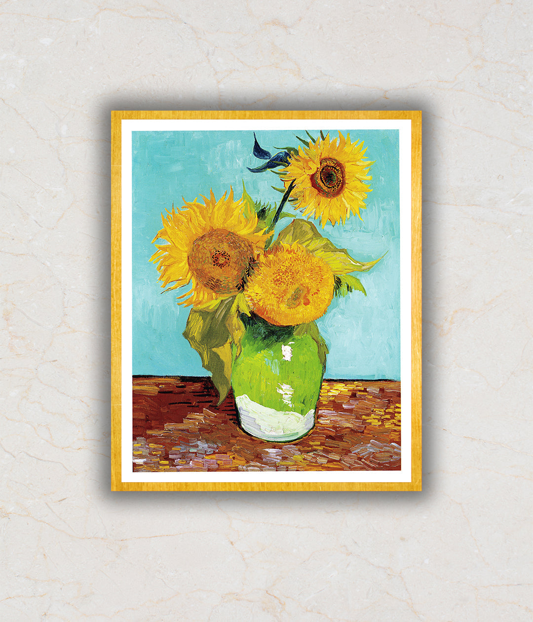 Three Sunflowers Artwork Painting For Home Wall Art DŽcor By Vincent Van Gogh