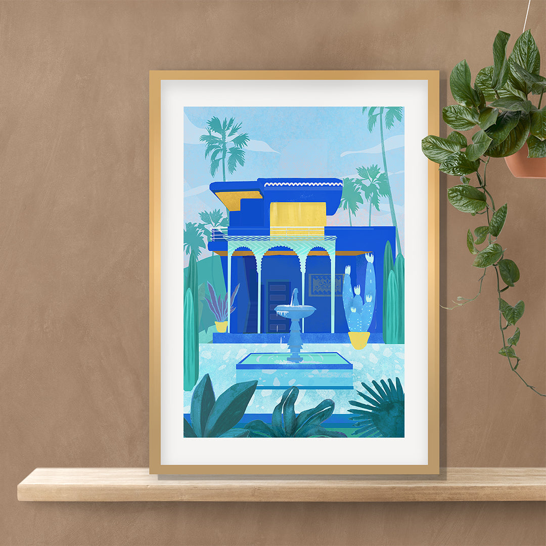 Moroccan Garden Petra Lidze Painting Artwork For Home Wall Dacor