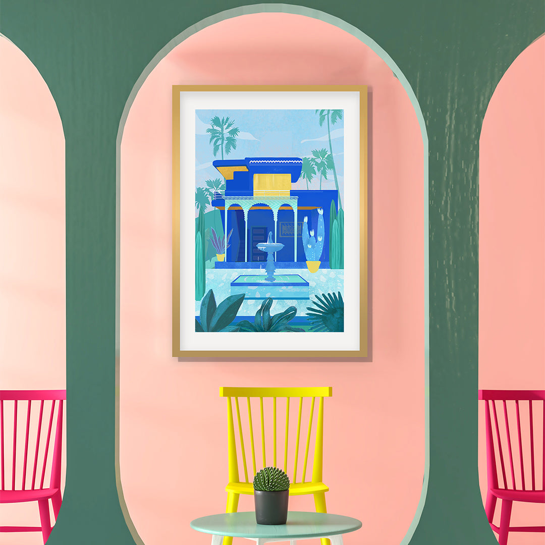 Moroccan Garden Petra Lidze Painting Artwork For Home Wall Decor