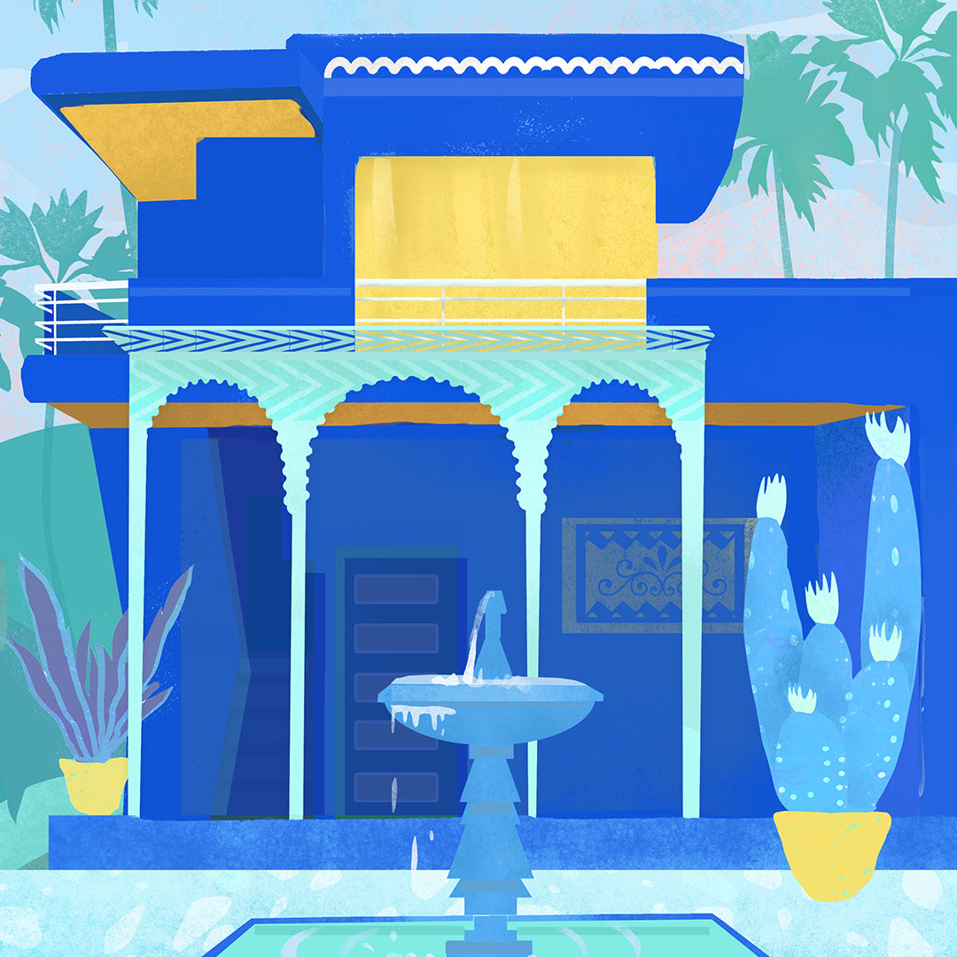 Moroccan Garden Petra Lidze Painting Artwork For Home Wall Decor