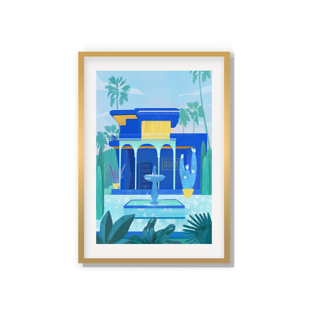 Moroccan Garden Petra Lidze Painting Artwork For Home Wall Decor