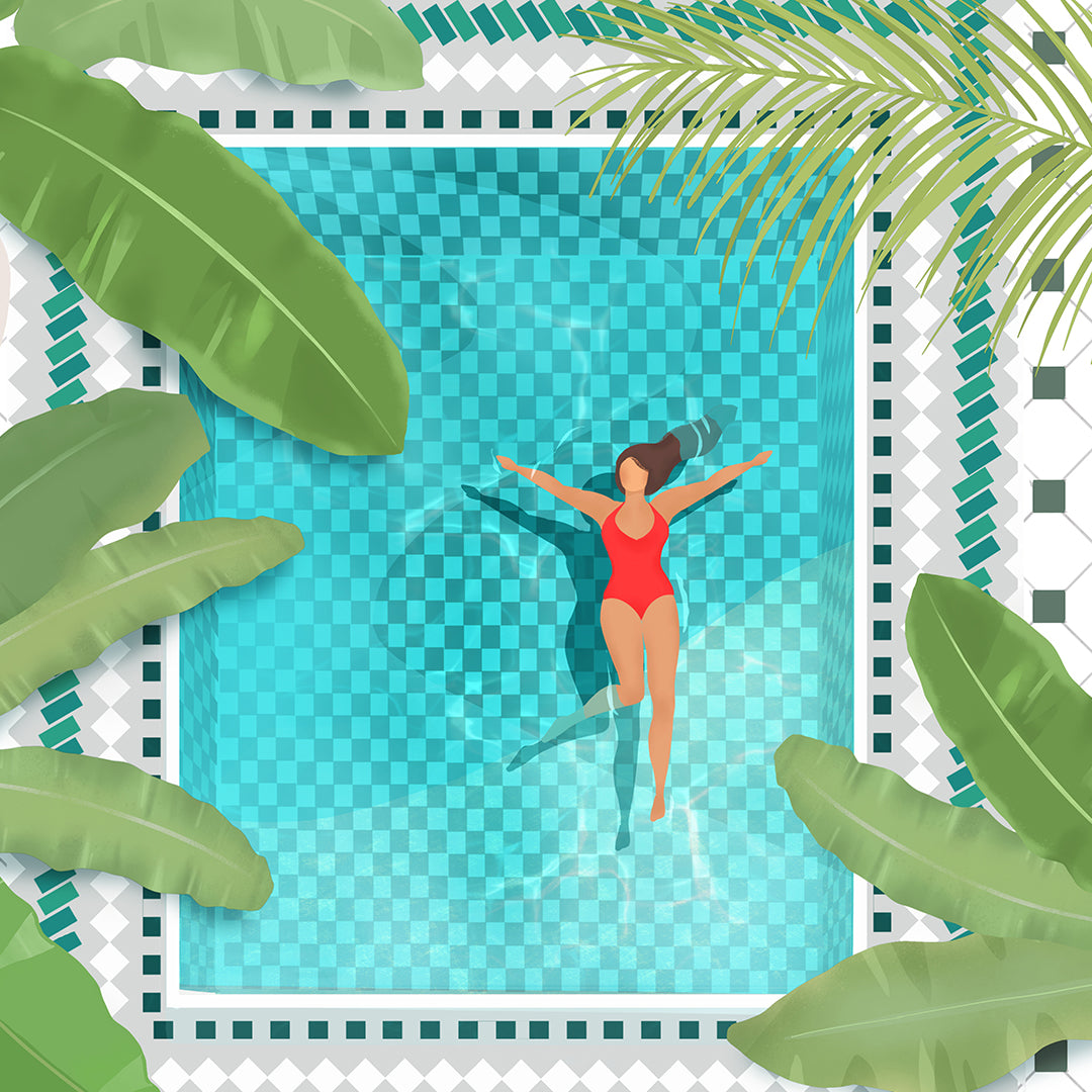 Riad Pool Petra Lidze Painting Artwork For Home Wall Decor
