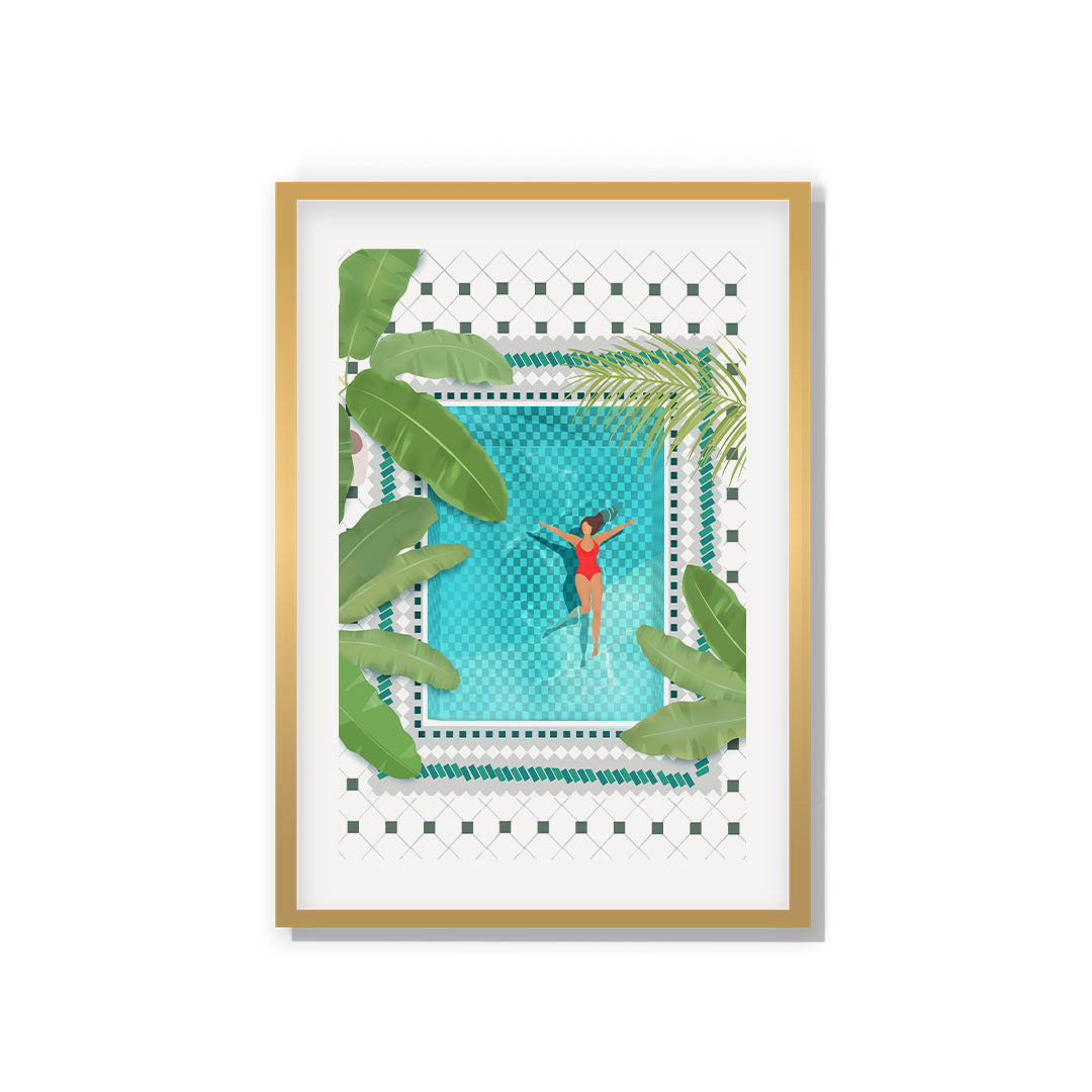 Riad Pool Petra Lidze Painting Artwork For Home Wall Decor