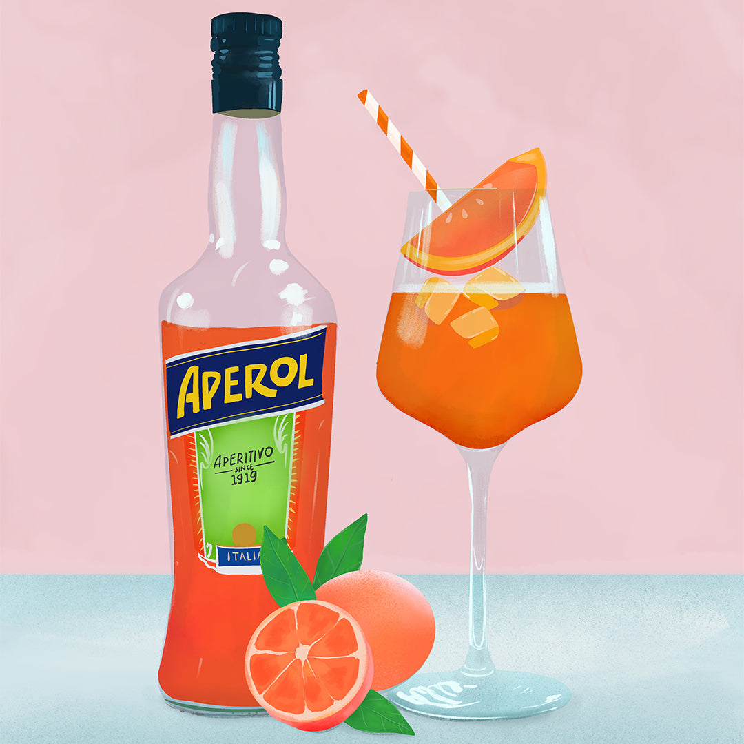 Aperol Spritz Petra Lidze Painting Artwork For Home Wall Decor