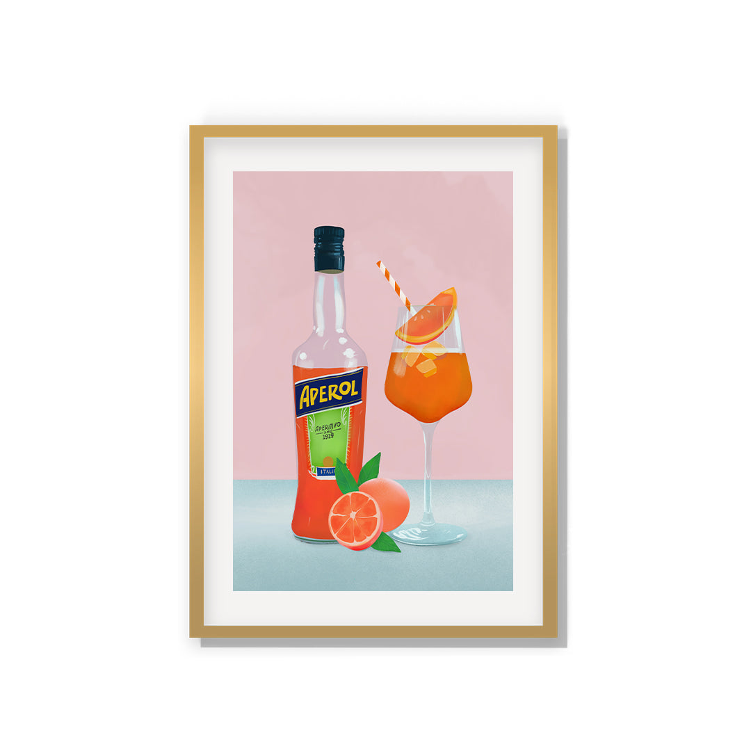 Aperol Spritz Petra Lidze Painting Artwork For Home Wall Decor