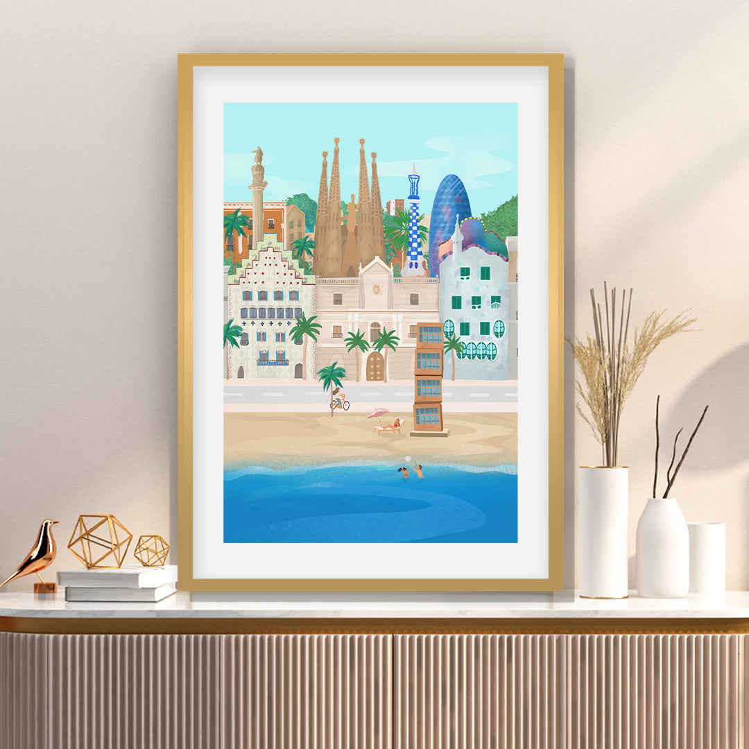 Barcelona Petra Lidze Painting Artwork For Home Wall Decor