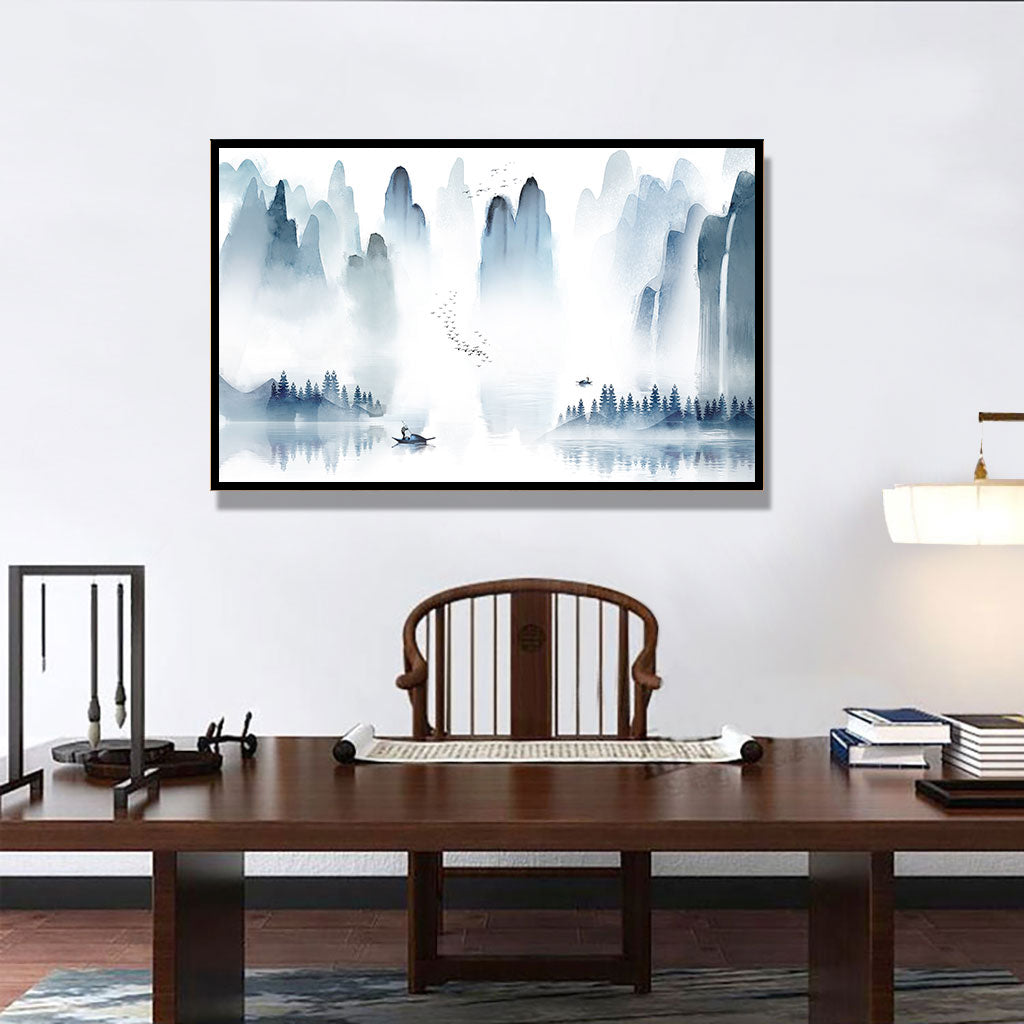 Mystic Falls Abstract Art Painting For Home Wall Decor