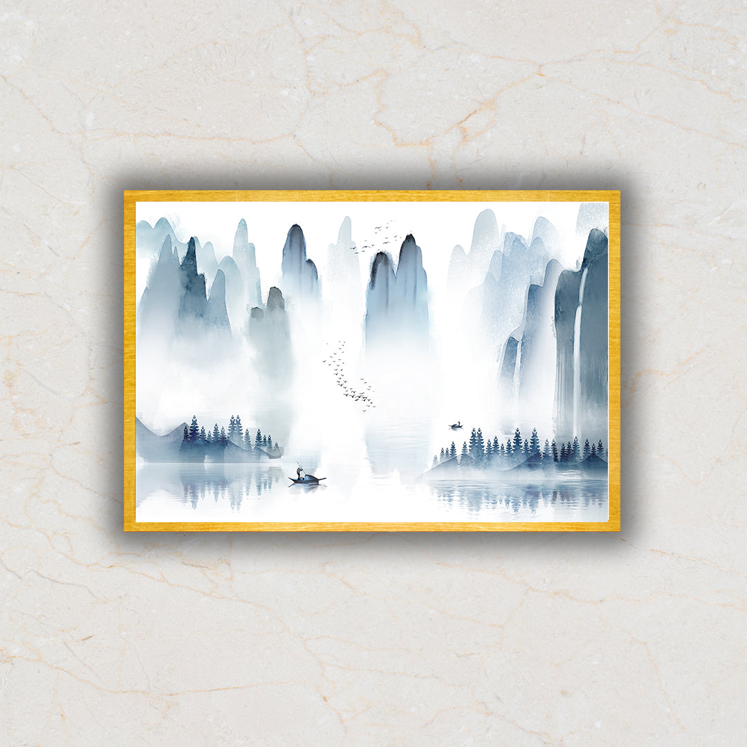 Mystic Falls Abstract Art Painting For Home Wall Decor