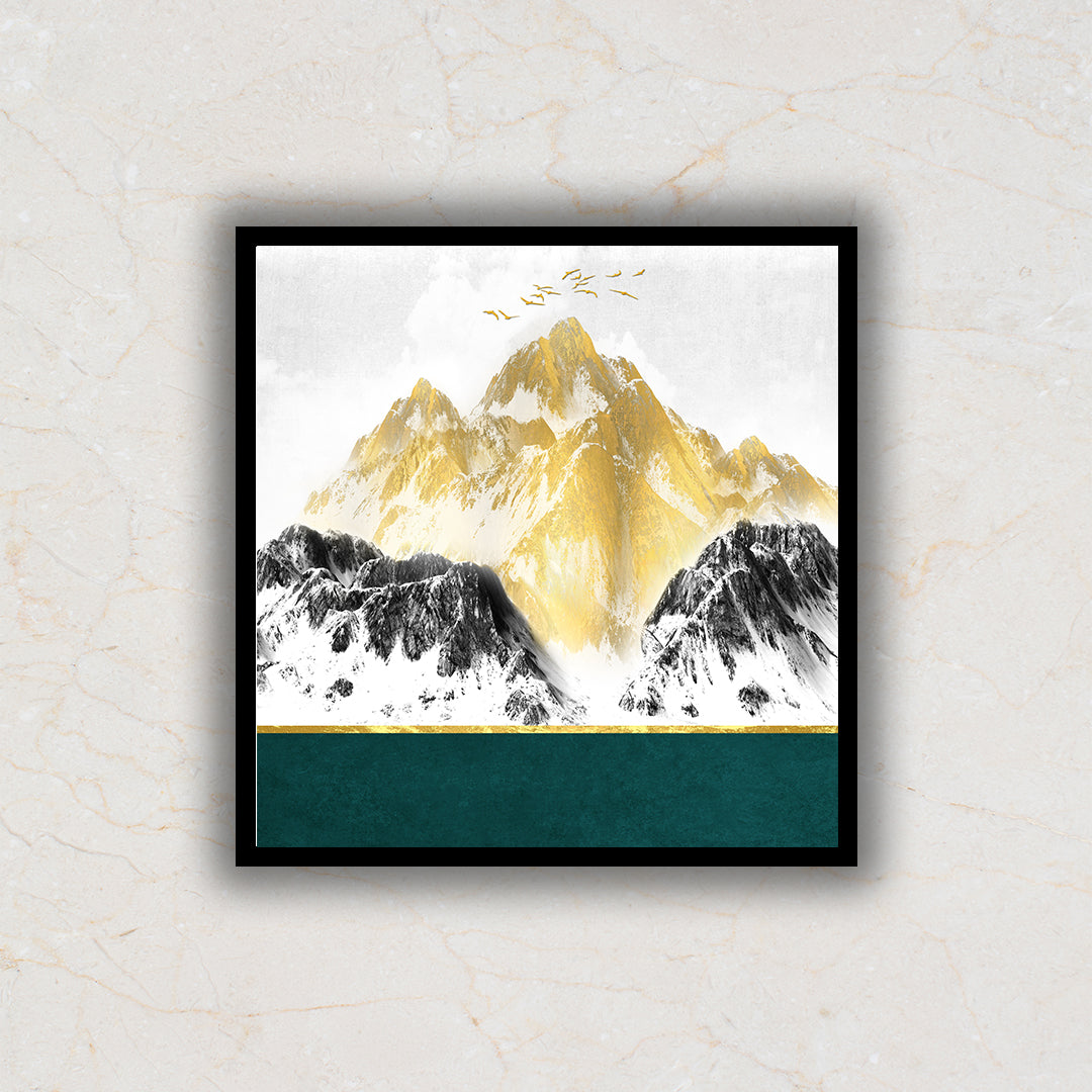 The Emerald Peak Abstract Art Painting For Home Wall Decor