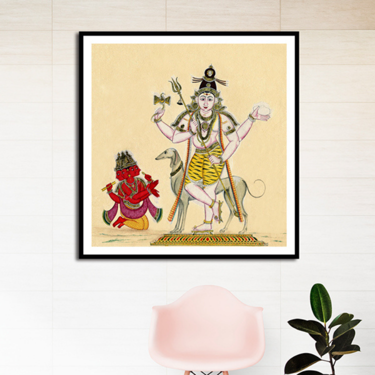 Bhairava Brahma Artwork Painting For Home Wall Art DŽcor