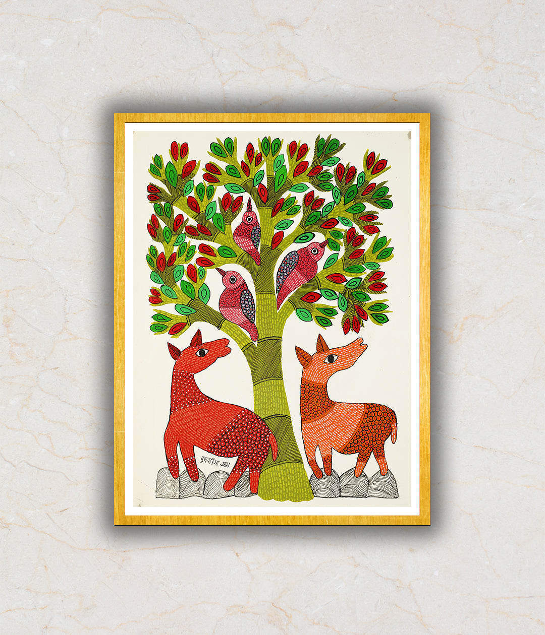 Keeper of the Jungle Gond Art Painting For Home Wall Art Decor
