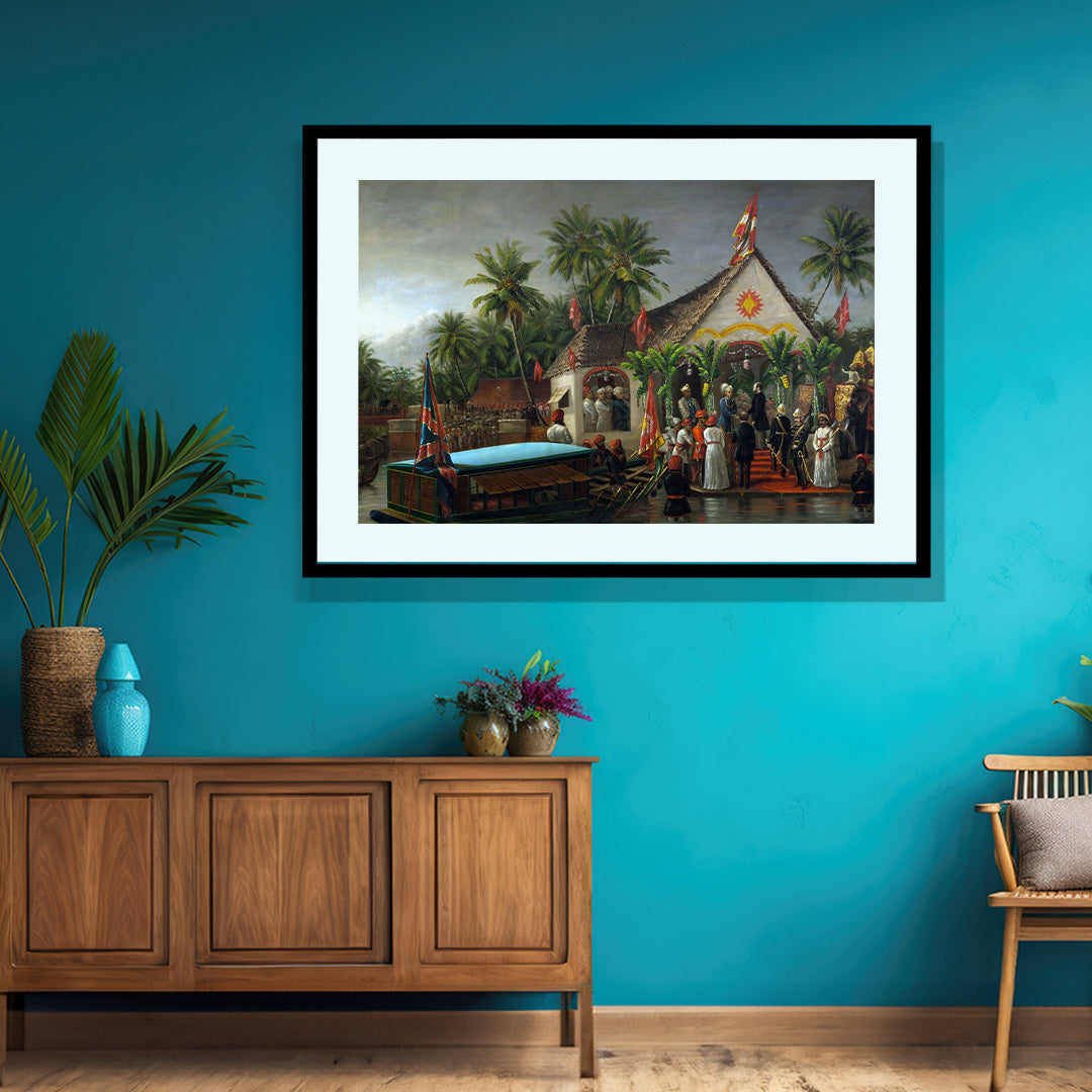 Raja Ravi Varma Artwork Painting - 50 Historic Meeting