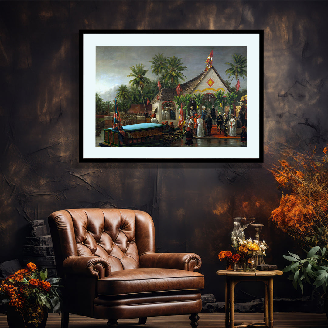 Raja Ravi Varma Artwork Painting - 50 Historic Meeting