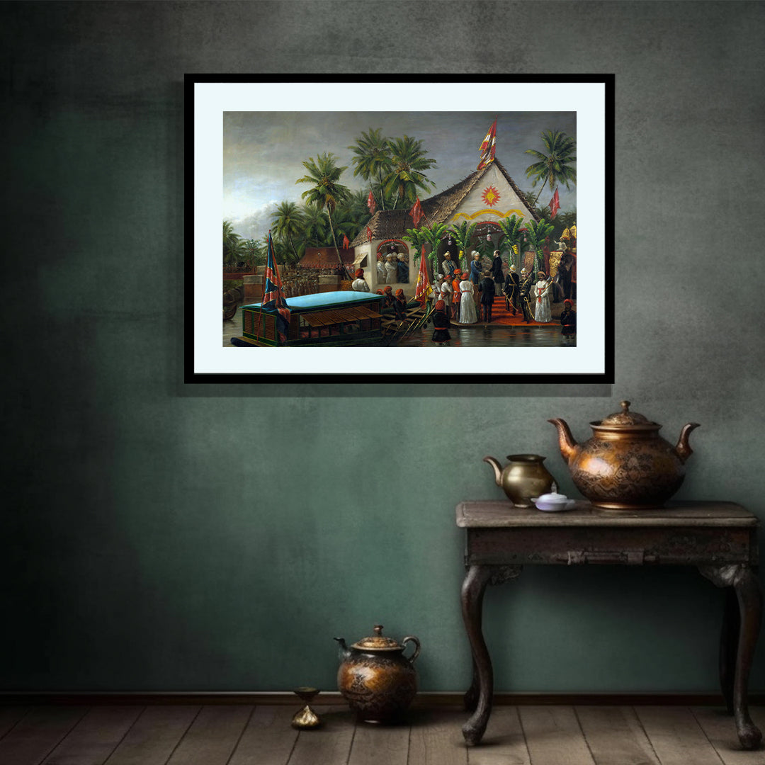 Raja Ravi Varma Artwork Painting - 50 Historic Meeting