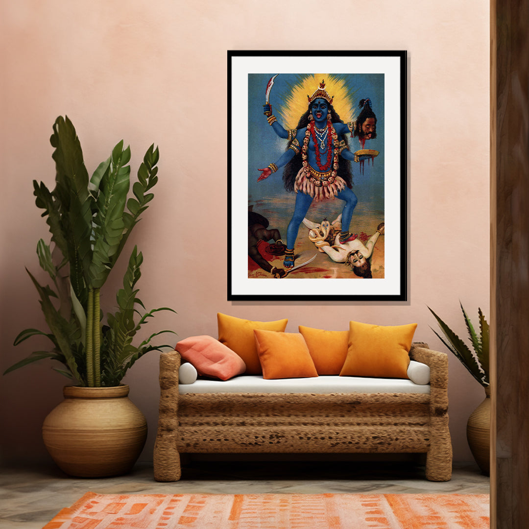 Kali Raja Ravi Raja Ravi Varma Artwork Painting - Kali