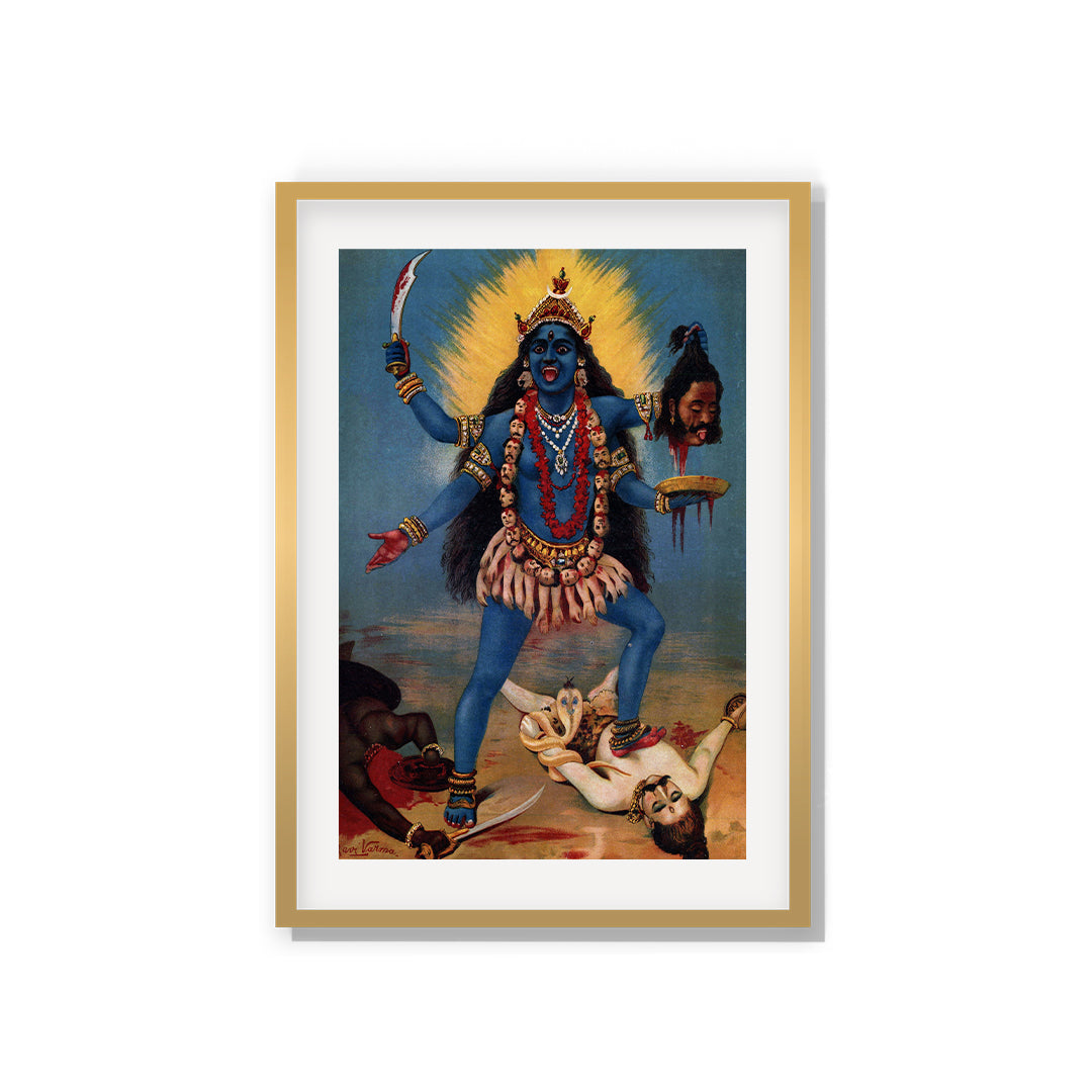 Kali Raja Raja Ravi Varma Artwork Painting - Kali – TheBimba.in