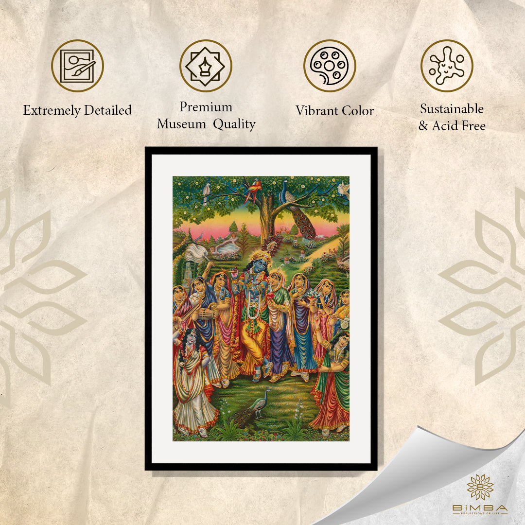 Radha Ravi Raja Ravi Varma Artwork Painting - Radha Krishna