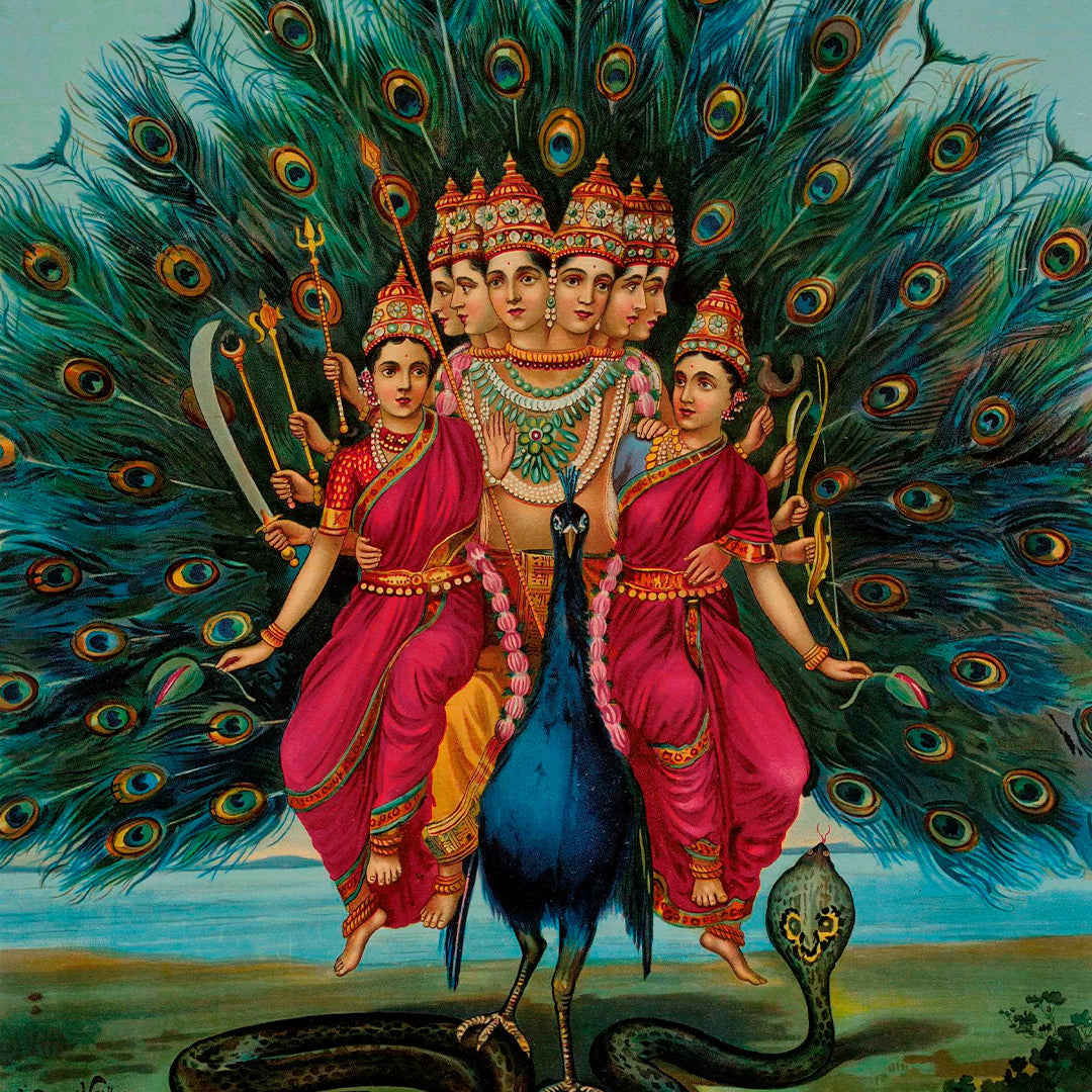 Muru Ravim Raja Ravi Varma Artwork Painting - Murugan – TheBimba.in