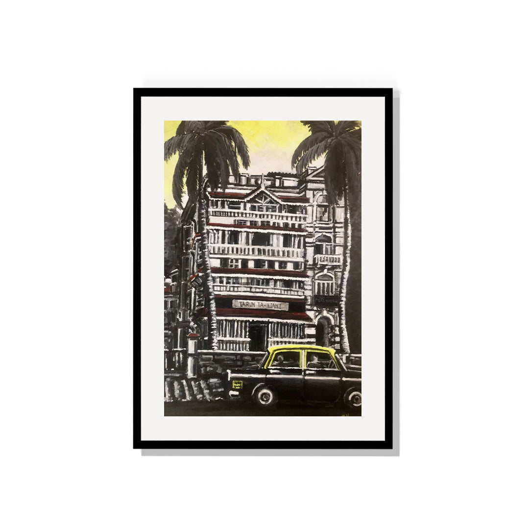 Colaba Houses Painting Artwork By Bharat For Home Wall