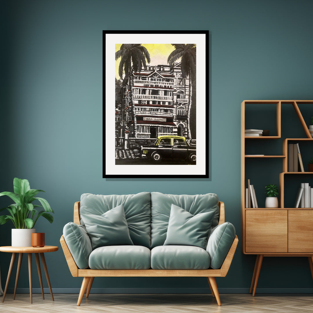 Colaba Houses Painting Artwork By Bharat For Home Wall
