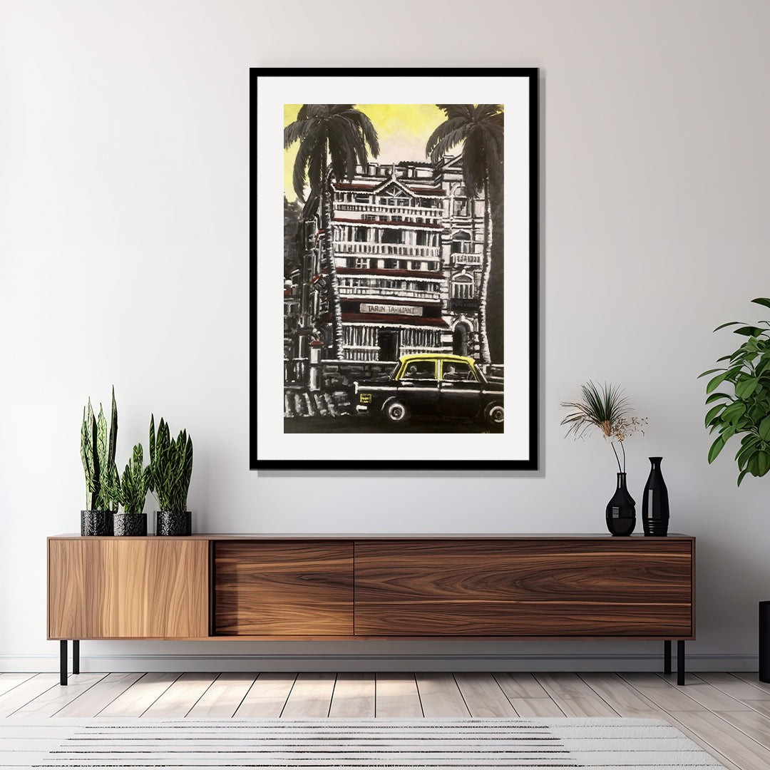 Colaba Houses Painting Artwork By Bharat For Home Wall