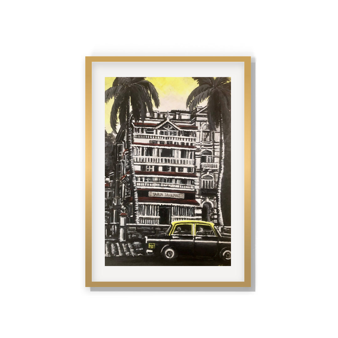 Colaba Houses Painting Artwork By Bharat For Home Wall